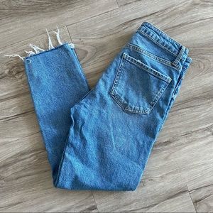 Zara High Waisted Cropped Jeans
